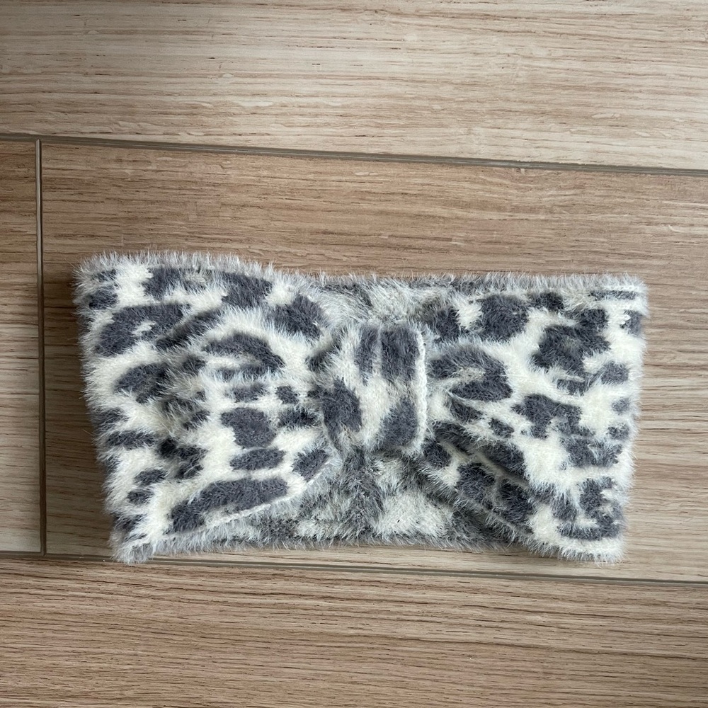 H&M Bow Headband Leopard